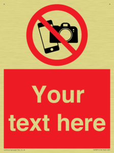 Custom No filming or photography